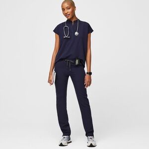 FIGS Rafaela Oversized Scrub Top, Navy, Size XS
